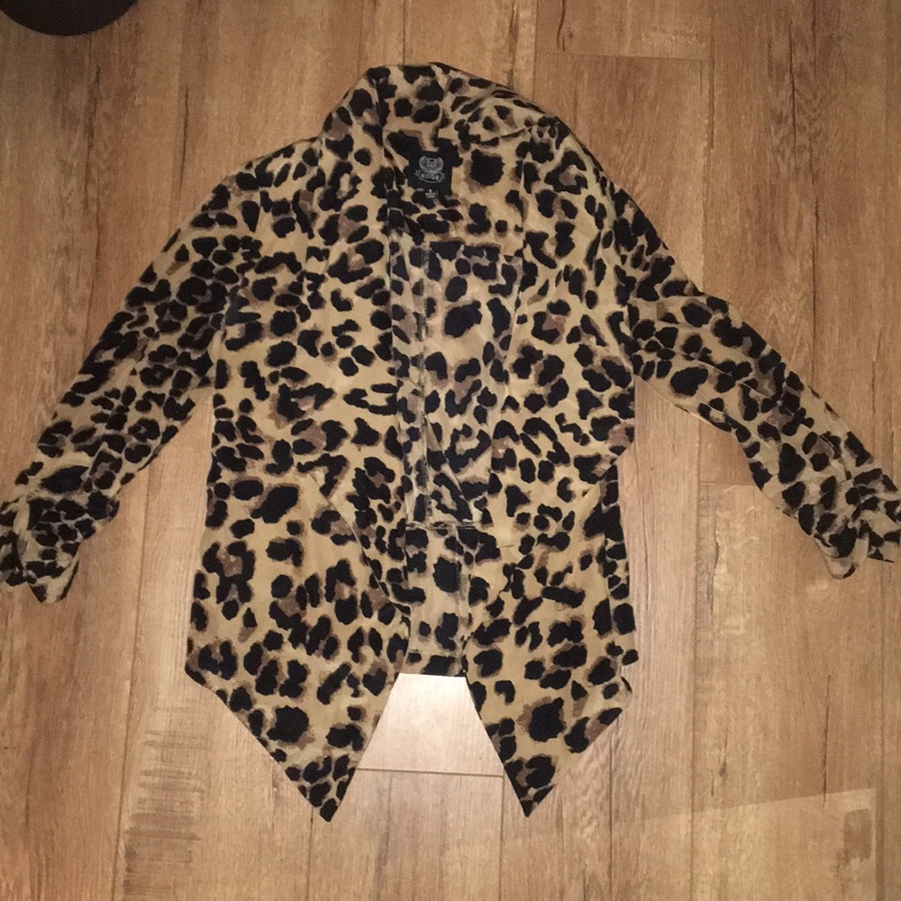 Cheetah print blazer jacket